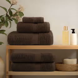 vidaXL Premium Towel Set 6 Piece Absorbent Shower Towel Bath Towels 600 gsm - brown