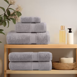 vidaXL Premium Towel Set 6 Piece Absorbent Shower Towel Bath Towels 600 gsm - grey