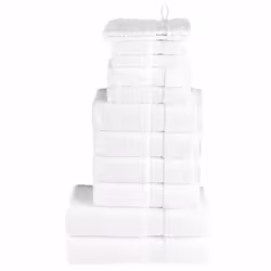vidaXL Premium Towel Set 12 Piece Shower Towel Bath Towel 600 gsm 100% Cotton - white