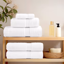 vidaXL Premium Towel Set 12 Piece Shower Towel Bath Towel 600 gsm 100% Cotton - white