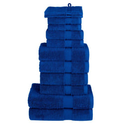 vidaXL Premium Towel Set 12 Piece Shower Towel Bath Towel 600 gsm 100% Cotton - blue