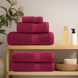 vidaXL Premium Towel Set 12 Piece Shower Towel Bath Towel 600 gsm 100% Cotton - bordeaux