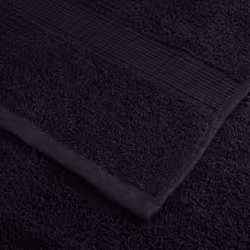 vidaXL Premium Towel Set 12 Piece Shower Towel Bath Towel 600 gsm 100% Cotton - black
