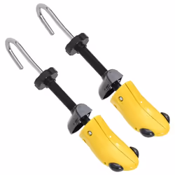 vidaXL Shoe Stretchers with Shoe Horn Boot Stretcher Shoe Expander Plastic - yellow, 34-37/37 x 9 x 6.5 cm