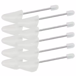 vidaXL Shoe Trees Hallway Boot Shoe Stretcher Shoe Shaper 5 Pairs Plastic - white, 35-38