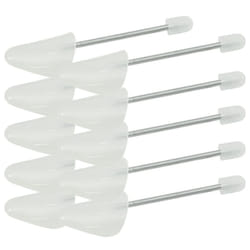 vidaXL Shoe Trees Hallway Boot Shoe Stretcher Shoe Shaper 5 Pairs Plastic - white, 35-38