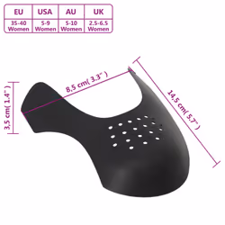 vidaXL Shoe Crease Protections Shoe Toebox Protector 2 Pairs EU 41-47 Plastic - 35-40