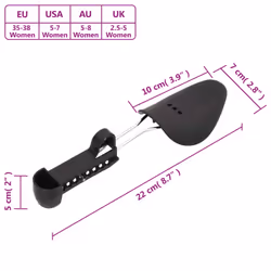 vidaXL Shoe Trees Hallway Boot Shoe Stretcher Shoe Shaper 5 Pairs Plastic - black, 35-38