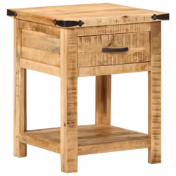 vidaXL Bedside Cabinet Nightstand Bedroom End Table Bed Table Solid Wood Mango - Additional view 10