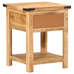 vidaXL Bedside Cabinet Nightstand Bedroom End Table Bed Table Solid Wood Mango - Additional view 4
