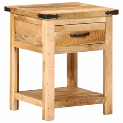 vidaXL Bedside Cabinet Nightstand Bedroom End Table Bed Table Solid Wood Mango - Additional view 9