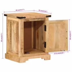 vidaXL Bedside Cabinet Bed Cabinet Nightstand Bed Side Table Solid Wood Mango - Additional view 8