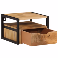 vidaXL Wall-mounted Bedside Cabinet Floating Bed Cabinet Solid Wood Acacia