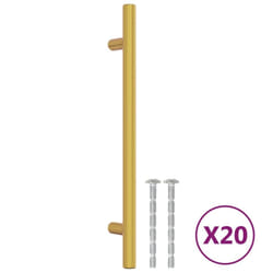 vidaXL Cabinet Handles Door Handles Furniture Drawer Pull Stainless Steel - gold, 160 mm/ 20 pcs