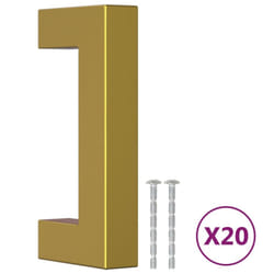 vidaXL Cabinet Handles Door Handles Furniture Drawer Pull Stainless Steel - gold, 64 mm/ 20 pcs
