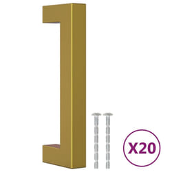 vidaXL Cabinet Handles Door Handles Furniture Drawer Pull Stainless Steel - gold, 96 mm/ 20 pcs