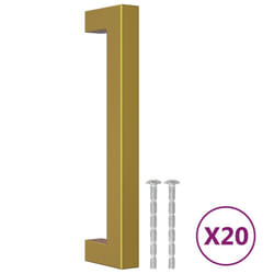 vidaXL Cabinet Handles Door Handles Furniture Drawer Pull Stainless Steel - gold, 128 mm/ 20 pcs