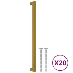 vidaXL Cabinet Handles Door Handles Furniture Drawer Pull Stainless Steel - gold, 320 mm/ 20 pcs
