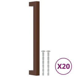vidaXL Cabinet Handles Door Handles Furniture Drawer Pull Stainless Steel - bronze, 192 mm/ 20 pcs