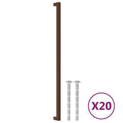 vidaXL Cabinet Handles Door Handles Furniture Drawer Pull Stainless Steel - bronze, 480 mm/ 20 pcs