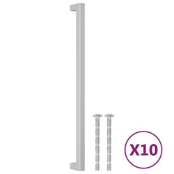 vidaXL Cabinet Handles Door Handles Furniture Drawer Pull Stainless Steel - silver, 320 mm/ 10 pcs