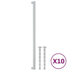 vidaXL Cabinet Handles Door Handles Furniture Drawer Pull Stainless Steel - silver, 480 mm/ 10 pcs