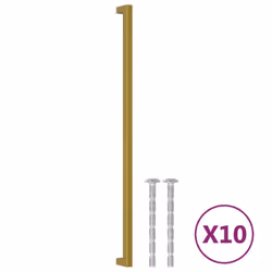 vidaXL Cabinet Handles Door Handles Furniture Drawer Pull Stainless Steel - gold, 480 mm/ 10 pcs