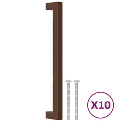 vidaXL Cabinet Handles Door Handles Furniture Drawer Pull Stainless Steel - bronze, 192 mm/ 10 pcs
