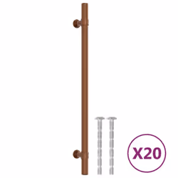 vidaXL Cabinet Handles Door Handles Furniture Drawer Pull Stainless Steel - bronze, 224 mm/ 20 pcs