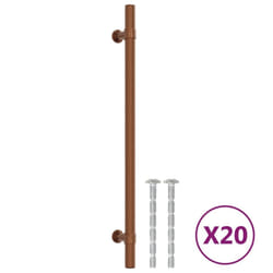 vidaXL Cabinet Handles Door Handles Furniture Drawer Pull Stainless Steel - bronze, 224 mm/ 20 pcs
