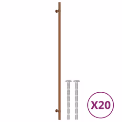 vidaXL Cabinet Handles Door Handles Furniture Drawer Pull Stainless Steel - bronze, 480 mm/ 20 pcs