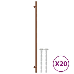 vidaXL Cabinet Handles Door Handles Furniture Drawer Pull Stainless Steel - bronze, 480 mm/ 20 pcs