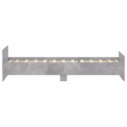 vidaXL Bed Frame with Headboard and Footboard Mattress Foundation Bed Base - concrete grey, 90 x 200 cm - Additional view 4