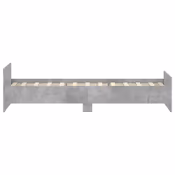 vidaXL Bed Frame with Headboard and Footboard Mattress Foundation Bed Base - concrete grey, 100 x 200 cm - Additional view 4