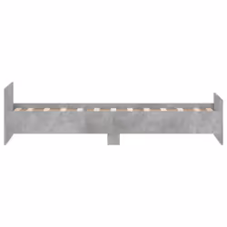 vidaXL Bed Frame with Headboard and Footboard Mattress Foundation Bed Base - concrete grey, 75 x 190 cm - Additional view 4