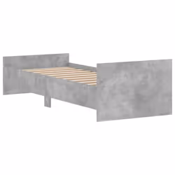vidaXL Bed Frame with Headboard and Footboard Mattress Foundation Bed Base - concrete grey, 75 x 190 cm - Additional view 5