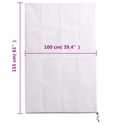 vidaXL Plant Fleece Covers with Zip Outdoor Garden Frost Protection 70 g/mÂ² - white, 1 x 1.55 m/ 2 pcs