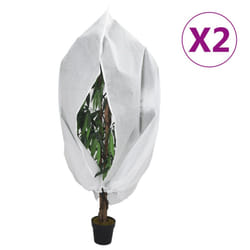 vidaXL Plant Fleece Covers with Zip Outdoor Garden Frost Protection 70 g/mÂ² - white, 1.55 x 1.55 m/ 2 pcs