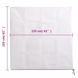 vidaXL Plant Fleece Covers with Zip Outdoor Garden Frost Protection 70 g/mÂ² - white, 1.55 x 1.55 m/ 2 pcs