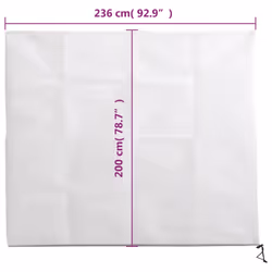 vidaXL Plant Fleece Covers with Zip Outdoor Garden Frost Protection 70 g/mÂ² - white, 2.36 x 2 m/ 1 pcs
