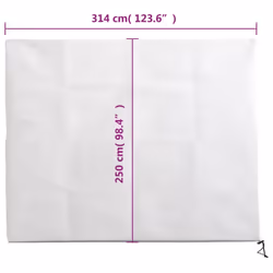 vidaXL Plant Fleece Covers with Zip Outdoor Garden Frost Protection 70 g/mÂ² - white, 3.14 x 2.5 m/ 1 pcs - Additional view 8