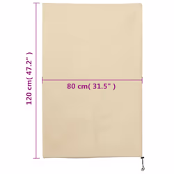vidaXL Plant Fleece Covers with Drawstring Garden Frost Protection 70 g/mÂ² - beige, 0.8 x 1.2 m/ 4 pcs