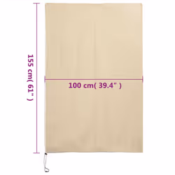 vidaXL Plant Fleece Covers with Zip Outdoor Garden Frost Protection 70 g/mÂ² - beige, 1 x 1.55 m/ 2 pcs