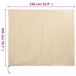vidaXL Plant Fleece Covers with Zip Outdoor Garden Frost Protection 70 g/mÂ² - beige, 2.36 x 2 m/ 1 pcs