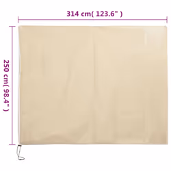 vidaXL Plant Fleece Covers with Zip Outdoor Garden Frost Protection 70 g/mÂ² - beige, 3.14 x 2.5 m/ 1 pcs - Additional view 3