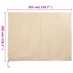 vidaXL Plant Fleece Covers with Zip Outdoor Garden Frost Protection 70 g/mÂ² - beige, 3.93 x 3 m/ 1 pcs - Additional view 8