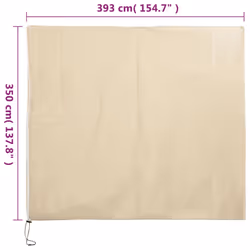 vidaXL Plant Fleece Covers with Zip Outdoor Garden Frost Protection 70 g/mÂ² - beige, 3.93 x 3.5 m/ 1 pcs - Additional view 3