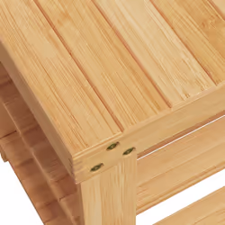 vidaXL Shoe Rack 3-Tier Shoe Cabinet Holder Hallway Shoe Storage Shelf Bamboo - Additional view 5