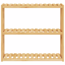 vidaXL Bathroom Shelf 3-Tier Wall-mounted Shelf Storage Wall Shelf Bamboo