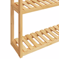 vidaXL Bathroom Shelf 3-Tier Wall-mounted Shelf Storage Wall Shelf Bamboo - Additional view 5